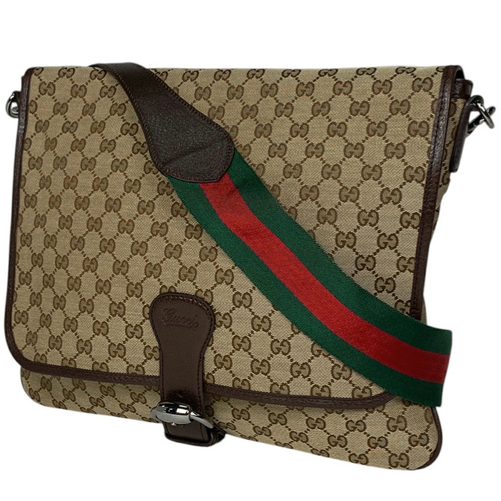 Gucci GG shoulder bag Sherry web cross Body Bum Crossbody Belt canvas brown